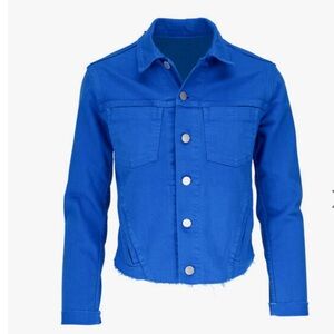 L'AGENCE Azure Blue Denim Jacket